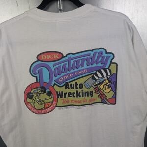 Cartoon Network Wacky Racing Vintage 90s Dick Mutt Shirt XL Promo Dastardly